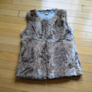 LaRok Luxe Rabbit Fur Sweater Vest Fits S / M